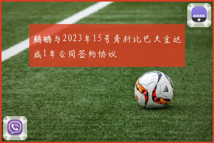 鹈鹕与2023年15号秀科比巴夫金达成1年合同签约协议